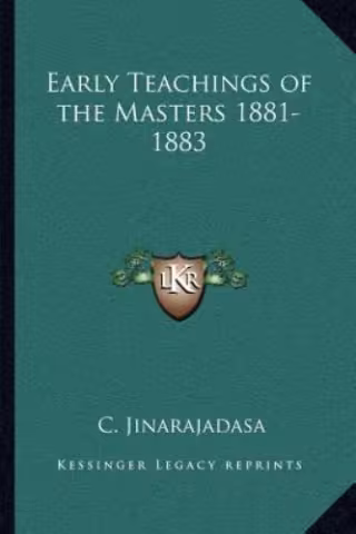  Early Teachings of the Masters - C Jinaradasa