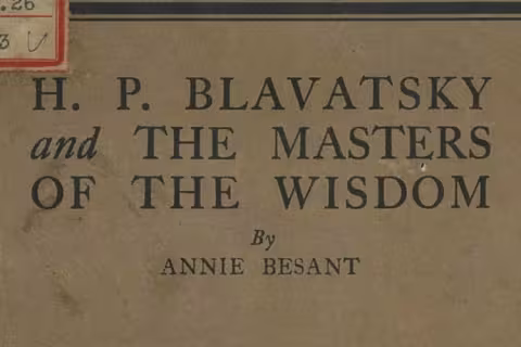 HPB and the Masters of the Wisdom