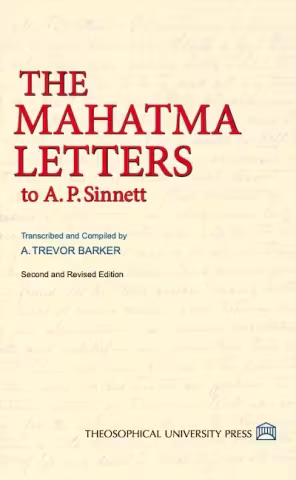 The Mahatma Letters to A.P. Sinnett