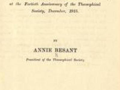 Theosophy and Life's Deeper Problems